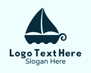 Simple Viking Boat Logo
