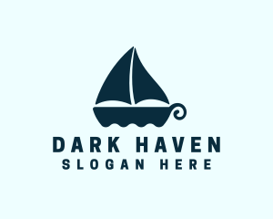 Boat Sailing Sea logo design