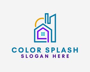 Colorful Building Property  logo design