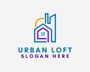 Loft - Colorful Building Property logo design