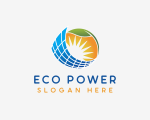 Renewable - Ecology Solar Panel logo design