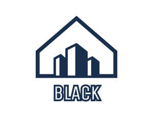 Blue House Buildings Logo