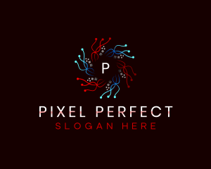 Data Pixel Technology logo design