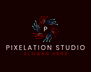 Data Pixel Technology logo design