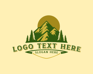 Mountain - Forest Mountain Peak logo design