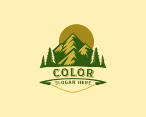 Tourism - Forest Mountain Peak logo design