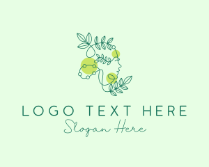 Herbal - Natural Woman Garden logo design