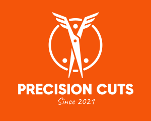 Cutting - Wing Scissors Cutting logo design