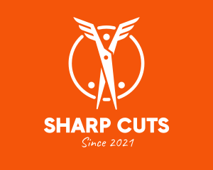 Cut - Wing Scissors Cutting logo design