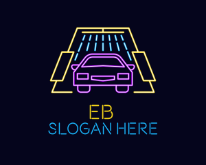 Neon Light Car Wash Logo