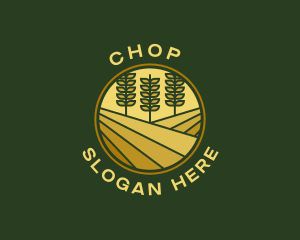 Wheat Farm Emblem Logo
