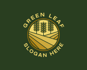 Wheat Farm Emblem logo design