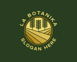 Brewer - Wheat Farm Emblem logo design