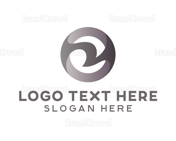 Abstract Metallic Sphere Logo