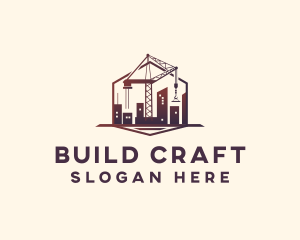  Construction Crane Building logo design