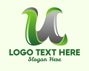 3d - 3D Letter U logo design