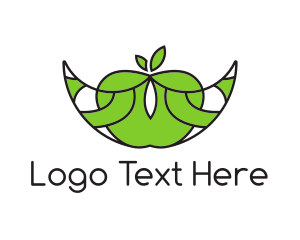 Vegetarian - Abstract Apple Boat logo design