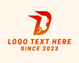 Letter D - Transportation Truck Letter D logo design