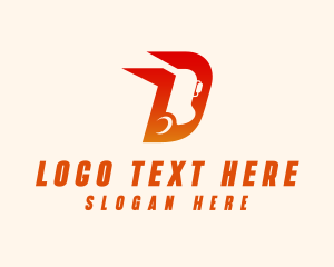 Courier - Delivery Truck Letter D logo design