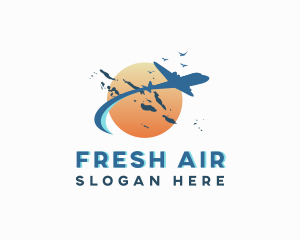 Solomon Islands Travel Flight logo design