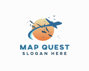 Solomon Islands Travel Flight logo design