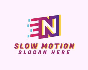 Speedy Letter N Motion Business logo design