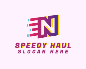 Speedy Letter N Motion Business logo design