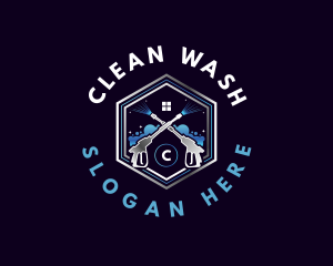 Cleaning Power Wash logo design