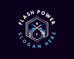 Cleaning Power Wash logo design