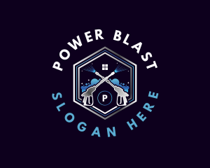 Cleaning Power Wash logo design