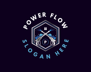 Cleaning Power Wash logo design