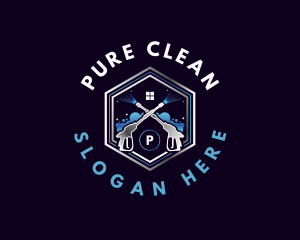 Cleaning Power Wash logo design