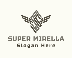 Modern Letter S Wing Logo