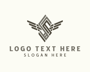 Pilot - Industrial Wings Letter S logo design