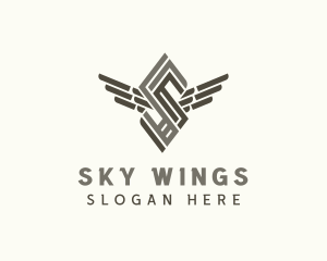 Industrial Wings Letter S  logo design