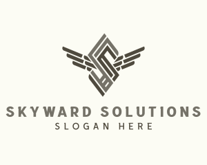 Industrial Wings Letter S  logo design