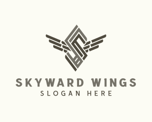 Industrial Wings Letter S  logo design