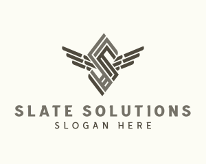 Industrial Wings Letter S  logo design