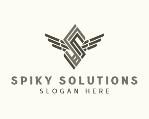 Industrial Wings Letter S  logo design