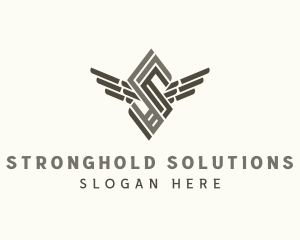 Industrial Wings Letter S  logo design