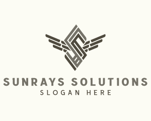 Industrial Wings Letter S  logo design