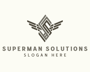 Industrial Wings Letter S  logo design