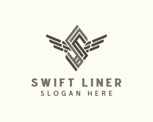 Industrial Wings Letter S  logo design