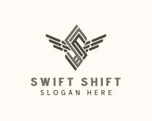 Industrial Wings Letter S  logo design