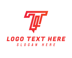 Chat App - Modern Logistics Letter T logo design