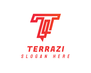 Modern Logistics Letter T logo design