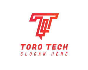 Modern Logistics Letter T logo design