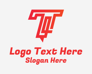 Letter T - Red Letter T logo design