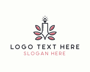 Interior Designer - Leaf Candlelight Decoration logo design