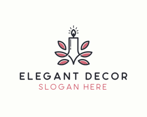 Decor - Leaf Candlelight Decoration logo design